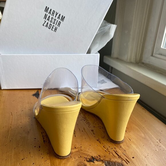 MARYAM NASSIR ZADEH OLYMPIA WEDGE, MOUSSE Sz. 39.5 (8.5/9) w/ Box and Dust Bag - Picture 4 of 6